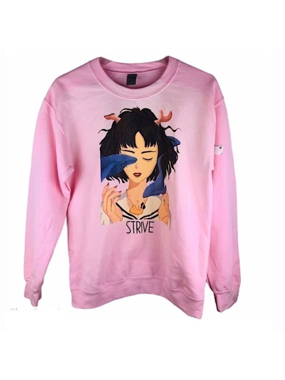 Women’s Vintage Gildan Pink Strive Yoga Sweater Small!